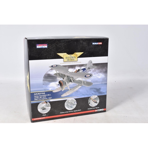 9 - TWO BOXED LIMITED EDITION CORGI AVIATION ARCHIVE 1:72 DIE-CAST MODEL MILITARY AIRCRAFTS, the first a... 