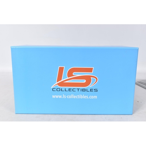 39 - A BOXED LIMITED EDITION LS COLLECTIBLES TVR SAGARIS 2005 1:18 MODEL VEHICLE, in green, numbered LS00... 