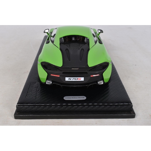 41 - A BOXED TECNOMODEL EXCLUSIVE COLLECTION MCLAREN 570S COUPE 2015 1:18 MODEL VEHICLE, numbered T18-EX0... 