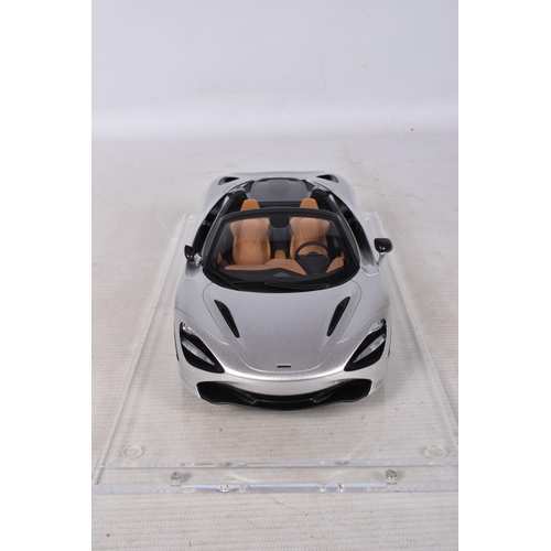 46 - A BOXED SPARK MCLAREN 720S SPIDER BAJAHR 2019 1:18 MODEL VEHICLE, Supernova silver, numbered 14QA732... 