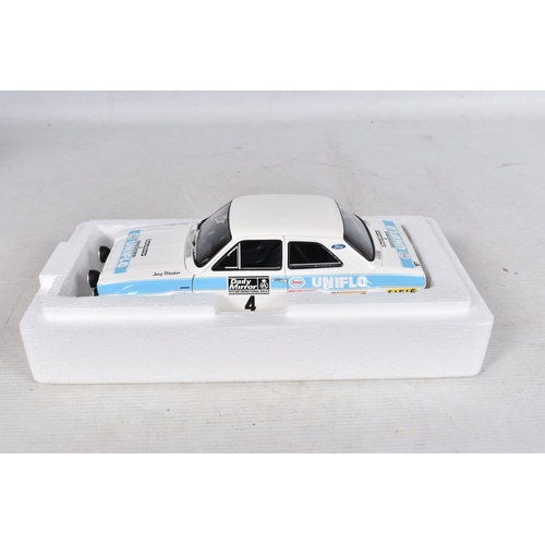 47 - A BOXED MINICHAMPS FORD ESCORT I RS 1600 RAC RALLY 1972 1:18 MODEL VEHICLE, numbered 100 728104, mod... 