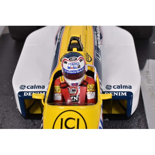 48 - A BOXED MINICHAMPS WILLIAMS HONDA FW11B 1987 N MANSELL 1:18 MODEL RACING VEHICLE, numbered 117870005... 