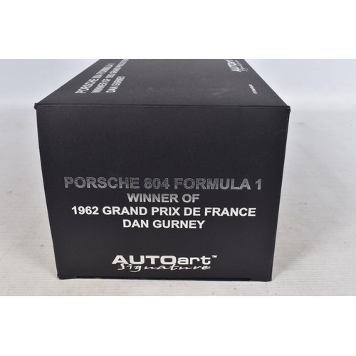 58 - A BOXED AUTOART FORMULA 1 PORSCHE 804 DAN GURNEY 1:18 MODEL VEHICLE, numbered 86271, serial number-0... 