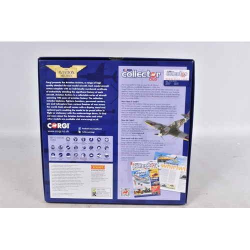 61 - TWO BOXED LIMITED EDITION CORGI THE AVIATION ARCHIVE MILITARY AIRCRAFTS 1:72 DIE-CAST MODELS, THE FI... 