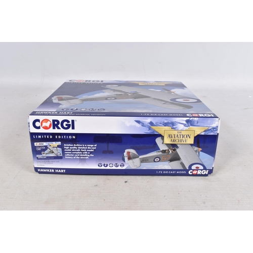 61 - TWO BOXED LIMITED EDITION CORGI THE AVIATION ARCHIVE MILITARY AIRCRAFTS 1:72 DIE-CAST MODELS, THE FI... 