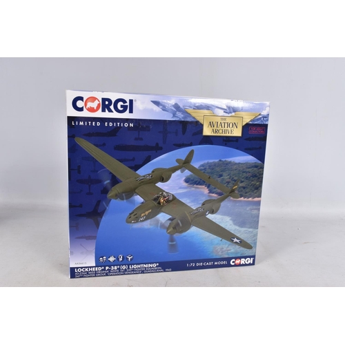 61 - TWO BOXED LIMITED EDITION CORGI THE AVIATION ARCHIVE MILITARY AIRCRAFTS 1:72 DIE-CAST MODELS, THE FI... 