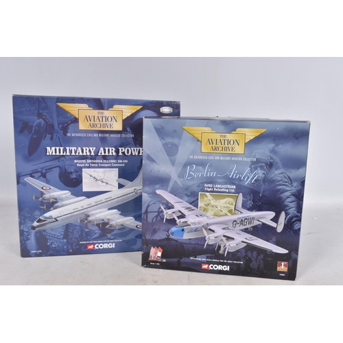 62 - TWO BOXED CORGI AVIATION ARCHIVE 1:144 DIE-CAST MODEL MILITARY AIRCRAFTS, the first a Limited Editio... 