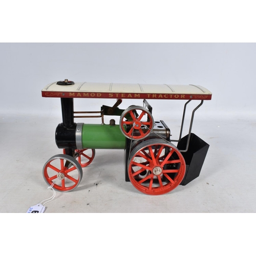 63 - A BOXED MAMOD LIVE STEAM TRACTION ENGINE, No.TE1A, not tested, has been fired up  but not for some t... 