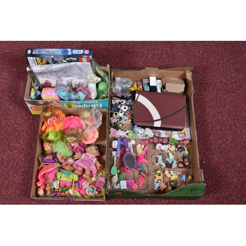 73 - A QUANTITY OF TONKA TOYS CUPCAKE DOLLS, with a similar smaller Kenner doll, a quantity of modern Tro... 