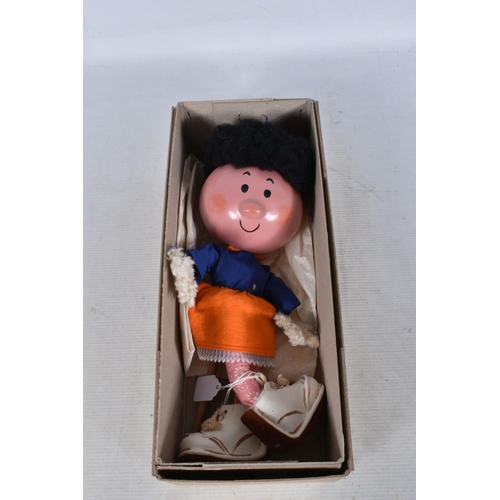 76 - FOUR BOXED PELHAM MAGIC ROUNDABOUT PUPPETS, Florence stick puppet, Brian finger puppet and two Ermin... 