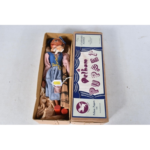 102 - NINE ASSORTED BOXED PELHAM PUPPETS, Swedish Girl, Swedish Boy (x 2), Dutch Girl (x 2), Dutch Boy (x ... 