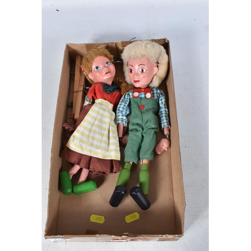 105 - SEVEN BOXED PELHAM PUPPETS, SL Hansel and Gretel, SS Red Riding Hood (x 2), SL Cinderella, SL Swedis... 