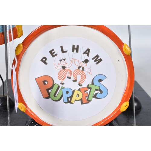 111 - A BOXED PELHAM PUPPETS DRUM SET/KIT,  appears complete and in fairly good condition with only minor ... 