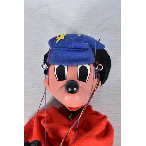 80 - FIVE BOXED PELHAM WALT DISNEY SL PUPPETS, Mickey Mouse, Mickey Mouse wearing the Sorcerers cloak and... 