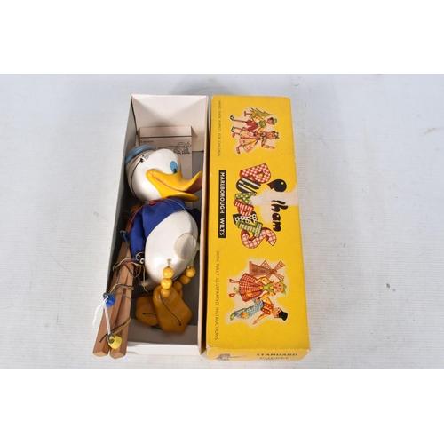 80 - FIVE BOXED PELHAM WALT DISNEY SL PUPPETS, Mickey Mouse, Mickey Mouse wearing the Sorcerers cloak and... 