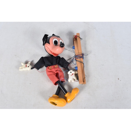 80 - FIVE BOXED PELHAM WALT DISNEY SL PUPPETS, Mickey Mouse, Mickey Mouse wearing the Sorcerers cloak and... 