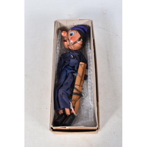 83 - SEVEN BOXED PELHAM POLICEMAN PUPPETS, three SS including one of the whistling versions and four SM, ... 