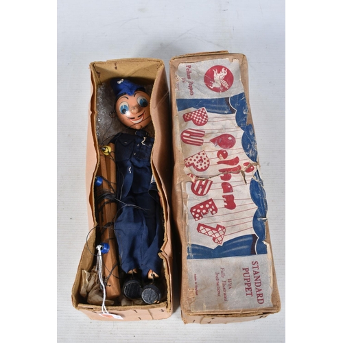 83 - SEVEN BOXED PELHAM POLICEMAN PUPPETS, three SS including one of the whistling versions and four SM, ... 