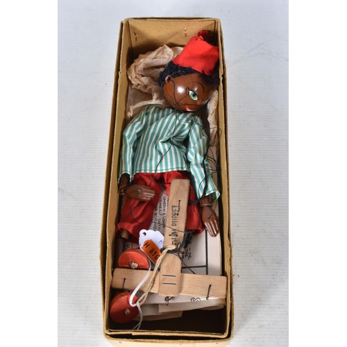 85 - FOUR BOXED PELHAM SS AND LS GIRL AND BOY PUPPETS, all appear complete and in fairly good condition w... 