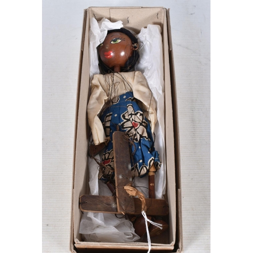 85 - FOUR BOXED PELHAM SS AND LS GIRL AND BOY PUPPETS, all appear complete and in fairly good condition w... 