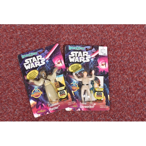 89 - A COLLECTION OF SEALED STAR WARS JUSTOYS BEND-EMS FIGURES, to include a 1993 Luke Skywalker, numbere... 