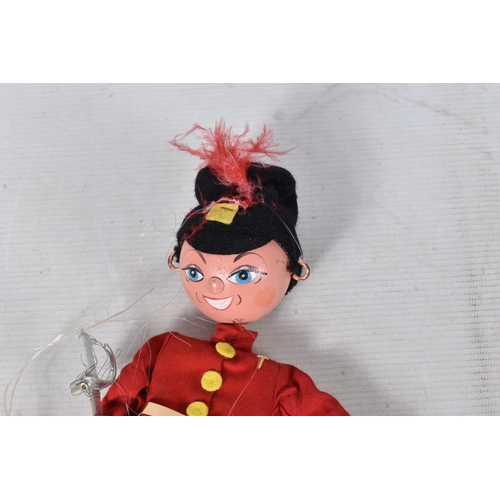 95 - SEVEN BOXED PELHAM SS MITZI AND FRITZI PUPPETS, four Fritzi and three Mitzi, one Fritzi with sword, ... 