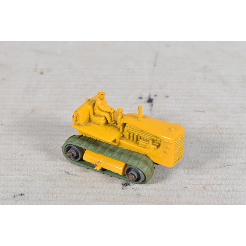 123 - FOUR BOXED LESNEY MATCHBOX DIE-CAST VEHICLES, to include a B.P. Tanker, number 25, white tank, yello... 