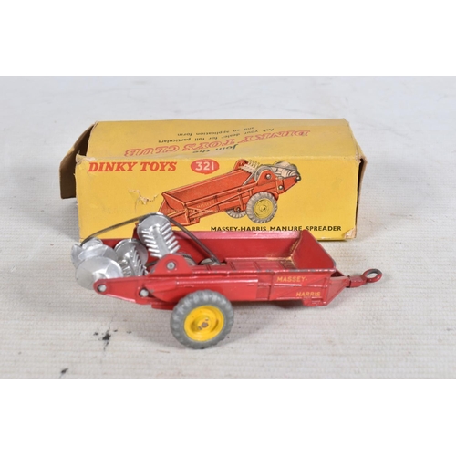 124 - A BOXED DINKY TOYS MASSEY-HARRIS TRACTOR DIE-CAST MODEL AND FOUR OTHER BOXED MODELS, numbered 300, r... 