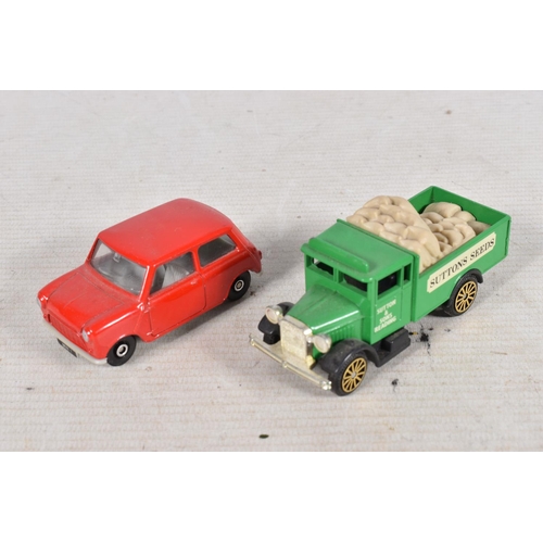 126 - A QUANTITY OF DINKY AND CORGI TOYS, to include model military vehicles such as a Dinky army wagon 62... 