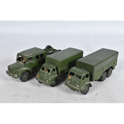 126 - A QUANTITY OF DINKY AND CORGI TOYS, to include model military vehicles such as a Dinky army wagon 62... 