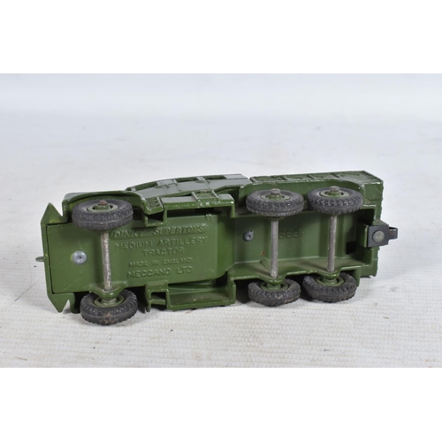 126 - A QUANTITY OF DINKY AND CORGI TOYS, to include model military vehicles such as a Dinky army wagon 62... 