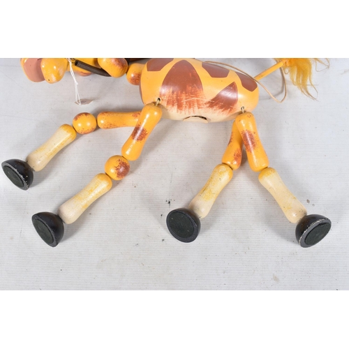 130 - A BOXED PELHAM GIRAFFE DISPLAY PUPPET, has crack to head otherwise appears complete and in good cond... 