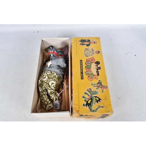 134 - TWO BOXED PELHAM SL63 WOLF PUPPETS, both appear complete and in fairly good condition with only mino... 