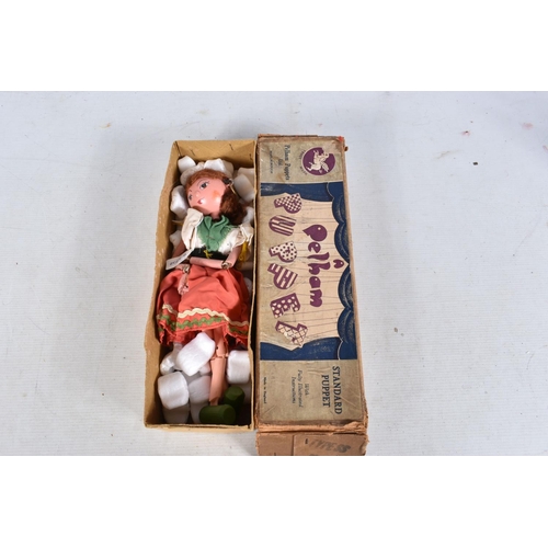 138 - FIVE BOXED PELHAM PUPPETS, SL Red Riding Hood, SL Ballerina, SL Fairy, SL Cinderella and SS Gypsy (m... 