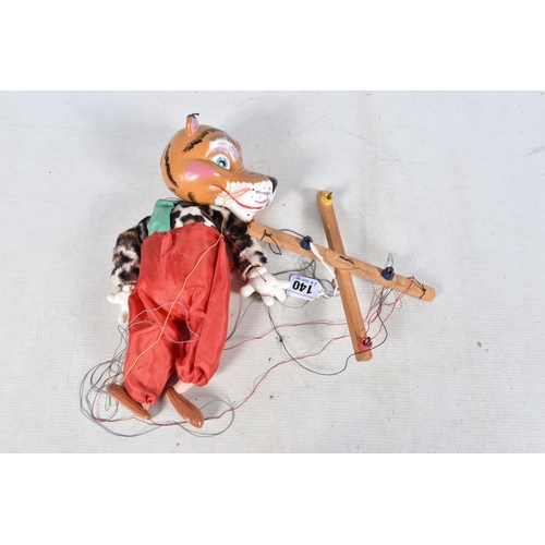 140 - A BOXED PELHAM SL63 TIGER PUPPET, version with label to clothing, appears complete and in good condi... 