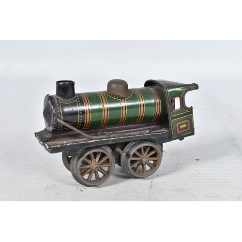 147 - AN UNBOXED HORNBY O GAUGE No.2 SPECIAL 4-4-2 TANK LOCOMOTIVE, No.2180, L.M.S. maroon livery (2), not... 