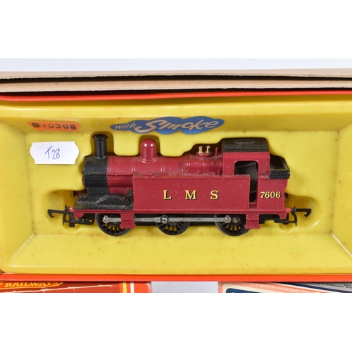 158 - SEVEN BOXED OO GAUGE L.M.S. TANK LOCOMOTIVES, Tri-ang class 3F 'Jinty' No.7606, maroon livery (R52RS... 