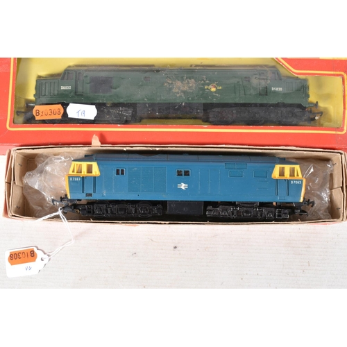 167 - FOUR BOXED TRI-ANG HORNBY OR HORNBY OO GAUGE LOCOMOTIVES, class 08 No.13012, B.R. green livery (R156... 