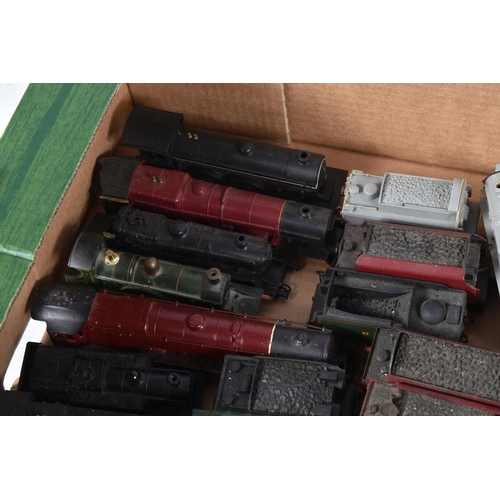 175 - A OO GAUGE LOCOMOTIVE SCRAPYARD, to include bodyshells, chassis, motors, wheels, weights etc., quant... 