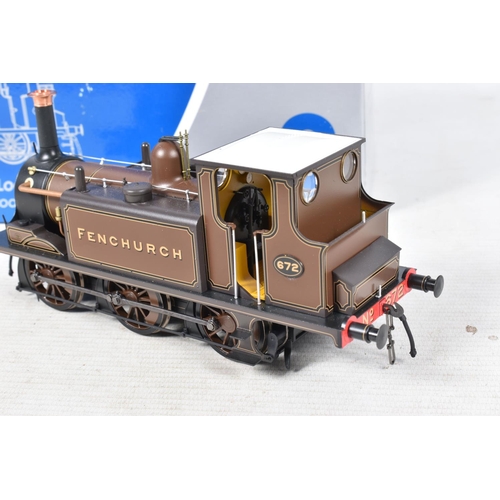 176 - A BOXED DAPOL O GAUGE CLASS A1/A1X 'TERRIER' TANK LOCOMOTIVE, 'Fenchurch' No.672, L.B.S.C. marsh bro... 