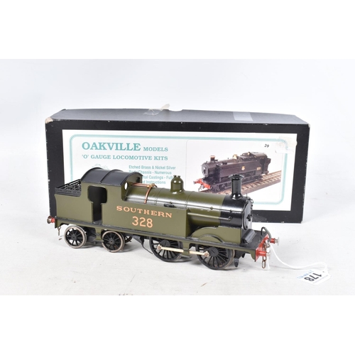 178 - A BOXED CONSTRUCTED KIT MODEL OF A CLASS M7 0-4-4 TANK LOCOMOTIVE, No.328, S.R. green livery, has be... 