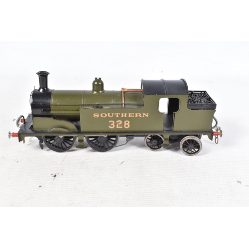 178 - A BOXED CONSTRUCTED KIT MODEL OF A CLASS M7 0-4-4 TANK LOCOMOTIVE, No.328, S.R. green livery, has be... 