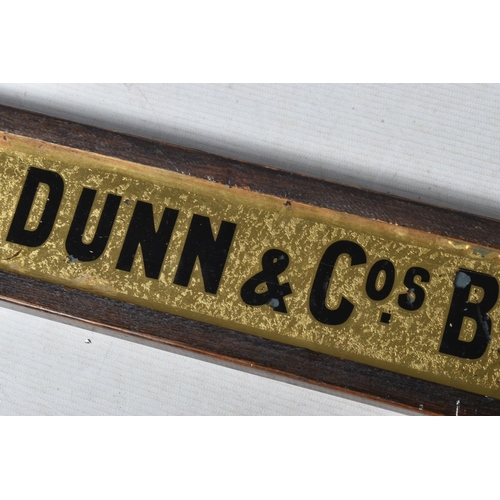 191 - A GRAY DUNN & CO'S. BISCUITS AND CAKES ADVERTISING SIGN, broken in two at one end, black lettering o... 