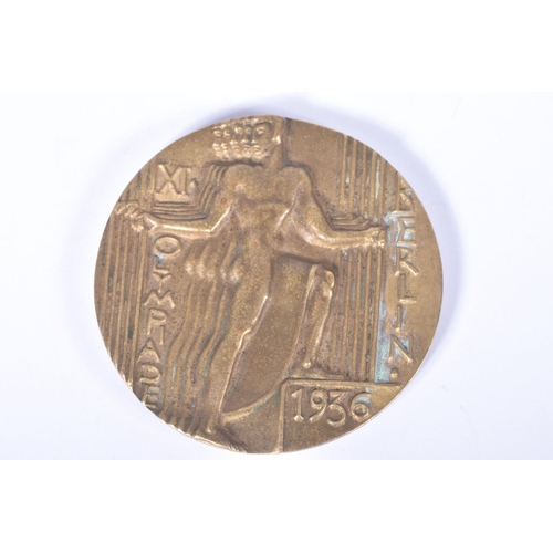 206 - A 1936 BERLIN OLYMPICS BRONZE PARTICIPANTS MEDAL, this medal was designed by Otto Placzek and featur... 