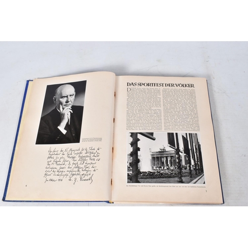 208 - A SELECTION OF BOOKS AND EPHEMERA ABOUT THE 1936 BERLIN OLYMPIC GAMES, included is volumes one and t... 