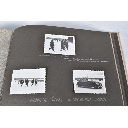 211 - TWO 1936 BERLIN OLYMPIC ALBUMS OF PHOTOGRAPHS, ticket stubs, stamped postcards, the first album cont... 