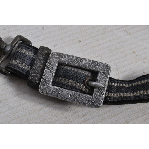 213 - A GERMAN THIRD REICH OFFICERS DRESS DAGGER WITH SCABBARD AND STRAPS, the blade is clearly marked Eic... 