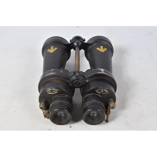 223 - WWII ERA BARR AND STROUD NAVAL BINOCULARS, these are 7XCF41 and have the broad arrow marks and the s... 