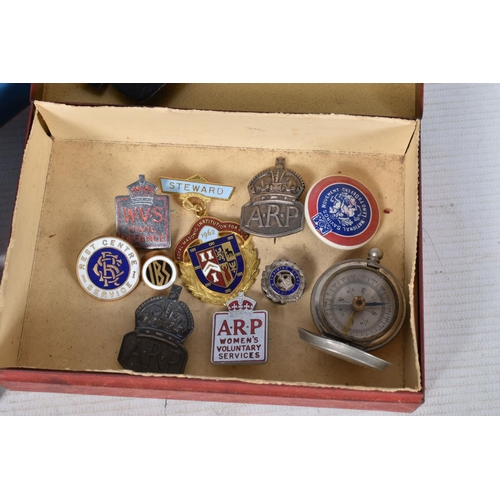 226 - A COLLECTION OF STAFFORDSHIRE REGIMENT ITEMS, plus others to include two officers cap badges from no... 