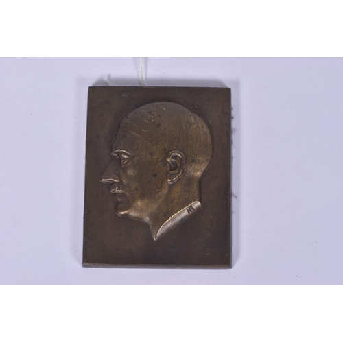 241 - TWO GERMAN ADOLF HITLER PLAQUES, the first is round and comes in a fitted red case and features a po... 